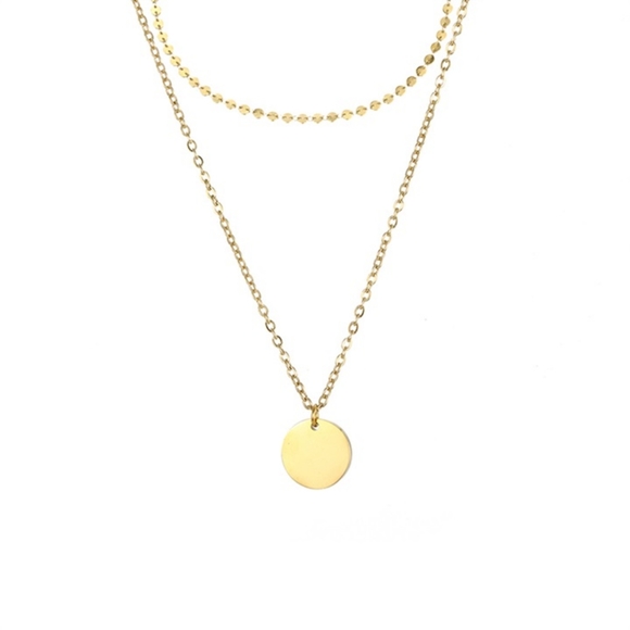 Pretty Silver Layered Chain Necklace&Choker Set - Picture 6 of 6